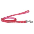 thumbnail image 4 of Mirage Pet Clear Jewel Croc Leash Bright Pink 1/2'' wide x 4' long, 4 of 11