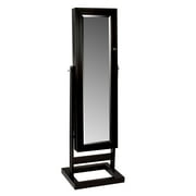 Mele Designs Verona Mirrored Jewelry Armoire in Java Finish