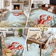 thumbnail image 5 of 6'x9' Area Rugs, Blue Beach Coastal Indoor Outdoor Area Rug for Living Room Bedroom, Beach Coral Shell Nautical Lobster Washable Bathroom Rugs Kitchen Floor Carpet Mats Home Decor Aesthetic, 5 of 8