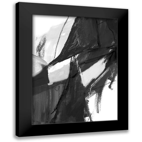 Maria, Robin 11x14 Black Modern Framed Museum Art Print Titled - Black and White Abstract I