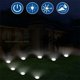 thumbnail image 3 of Paquete de 4 luces LED solares para suelo T-Audace para exteriores, luz de calle, luz enterrada IP44 resistente al agua (blanco frío redondo) [Clase de eficiencia energética A+] JAMW Sencillez, 3 of 5