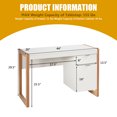 thumbnail image 3 of Costway Computer Desk Workstation Table With Drawers Home Office, 3 of 10