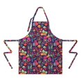 thumbnail image 2 of Pioneer Flower Floral Print Pattern Apron-Garden Aprons for Women with Pockets-Cotton Linen Waterproof Kitchen Cooking Gardening Aprons Adjustable for Kitchen,Cooking,BBQ and Salon 33x27 Inch, 2 of 7