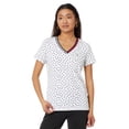 thumbnail image 1 of Camiseta Tommy Hilfiger de manga corta con cuello en V y lunares para mujer, 1 of 3
