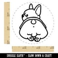 thumbnail image 2 of Frenchie from Behind Butt French Bulldog Dog Self-Inking Rubber Stamp Ink Stamper - Orange Ink - Small 3/4 Inch, 2 of 7