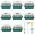 thumbnail image 1 of POINTERTECK 8pcs Seedlings Starter Trays with Transparent Lid Resusable Plastic Seedling Tray Plant Starter Kit Breathable Seed Propagator and Plant Germination Set for Garden Greenhouse, 1 of 10