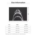 thumbnail image 5 of Yiaed Black And White Shark Print Blanket Throw Blanket Soft Cozy Flannel Blanket for Home Bed Sofa Couch Chair-80"x60", 5 of 6