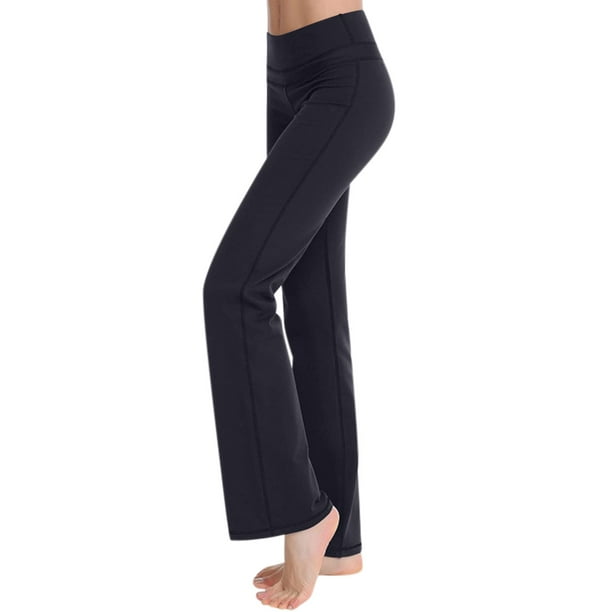 Women's Yoga Pants Straight Leg Bootcut Yoga Pants for Women Bootleg High  Waist Stretchy Yoga Pants Workout Dress Pants