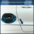 thumbnail image 2 of Unique Bargains Universal Car Door Edge Guards 49.21ft U-Shaped Door Scratch Protection Guard Chrome Blue 1 Pc, 2 of 7