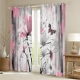 thumbnail image 2 of jejeloiu Retro Flower Daisy Blackout Curtains Set of 2 (38x54 Each),Splash Ink Curtains and Drapes,Pink White Black Living Room Curtains For Girls,Lightweight Room Decorative, 2 of 6