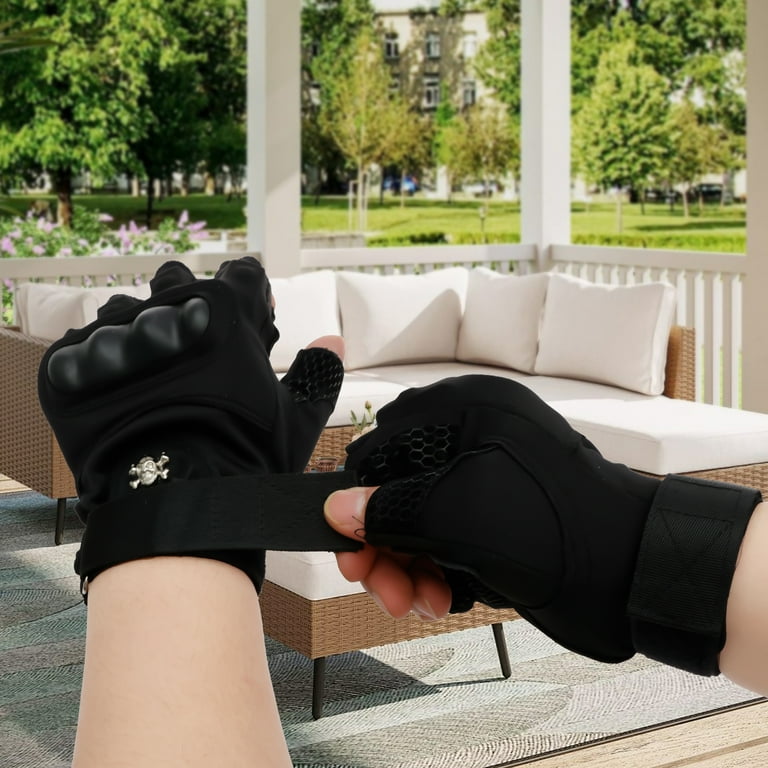 LED Flashlight Gloves Hands Free Half Finger Lighted Gloves