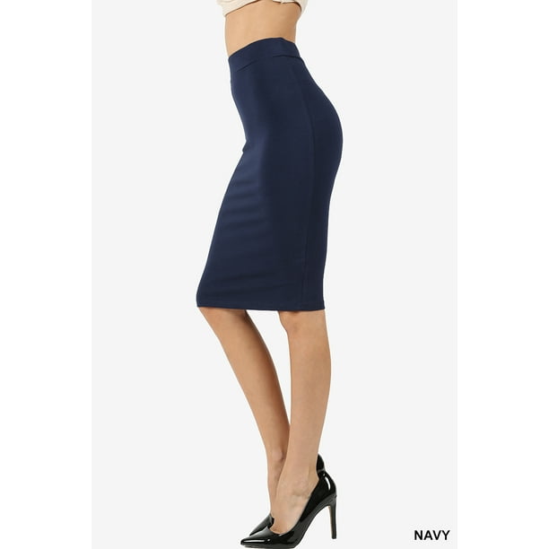Women Knee Length Pencil Straight Office Midi Skirts - Walmart.com