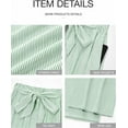 thumbnail image 7 of BTFBM Pants for Women Spring Clothes Striped High Waist Tie Knot Dressy Casual Wide Leg Palazzo Work Trousers Pants, 7 of 7