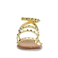 thumbnail image 3 of Steve Madden Travel Women's Ankle Strap Stud Flat Sandals, 3 of 5