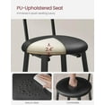thumbnail image 6 of VASAGLE 2 Pack Bar Stools, PU Upholstered Breakfast Stools, 29.7 Inches Barstools with Back, 6 of 9