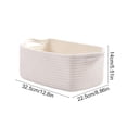 thumbnail image 3 of HaoXun 10L Rectangular Rope Storage Basket with Handles - 32.5x22.5x14cm Nylon Woven Organizer for Home Nursery, 3 of 6