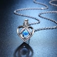 thumbnail image 5 of Xihbxyly Conjunto de Collar de Corazón, Conjunto de Joyas Bañadas En Plata, Colgante de Circonita Brillante, Elegante Regalo para Mujer, Regalo de Aniversario de Cumpleaños, Símbolo de Amor Infinito,, 5 of 5