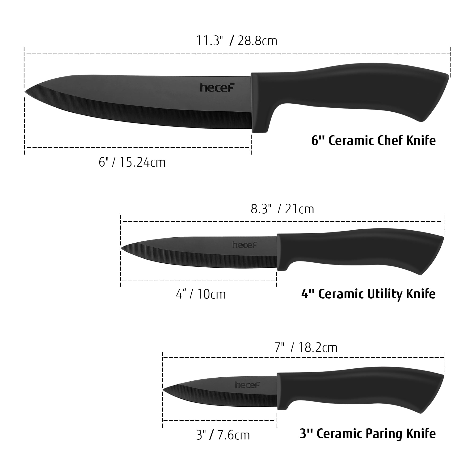 Wüsthof - Three Piece Cook's Set - 3 1/2 Paring Knife, 6 Utility Knife,  and 8 Cook's Knife (9608)