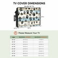 thumbnail image 3 of Outdoor TV Cover 40 to 43 Inches, Brown Blue Wood Grain Cute Dog Paw Cat Paw Waterproof and Weatherproof TV Cover with Remote Control Pocket, Flat Screen TV Cover Protector for Outside TV, 3 of 6