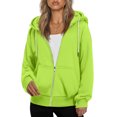 thumbnail image 2 of Zip Up Hoodie For Women Casual Long Sleeve Sweatshirts Fall Winter Track Jackets, 2XL, 2 of 5