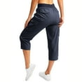 thumbnail image 7 of ZyeKqe Cargo Capris for Women Summer Casual Drawstring Capri Pants Wide Leg Cropped Pants Outdoor Hiking Pants with Pockets, 7 of 7