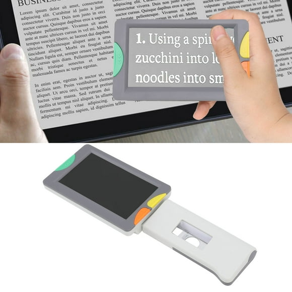 Portable Digital Magnifier, Electronic Video Magnifier Reading Aids, 4.3Inch LCD Screen with Foldable Handle, 2X-32X Times Zoom 26 Color Modes, for The Low Vision