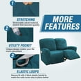 thumbnail image 4 of SUSUZI Recliner Sofa Covers 4-Pieces Stretch Loveseat Covers Anti-Slip Fitted 2 Seats Reclining Slipcovers Soft Velvet Furniture Protector, Navy Blue, 4 of 6