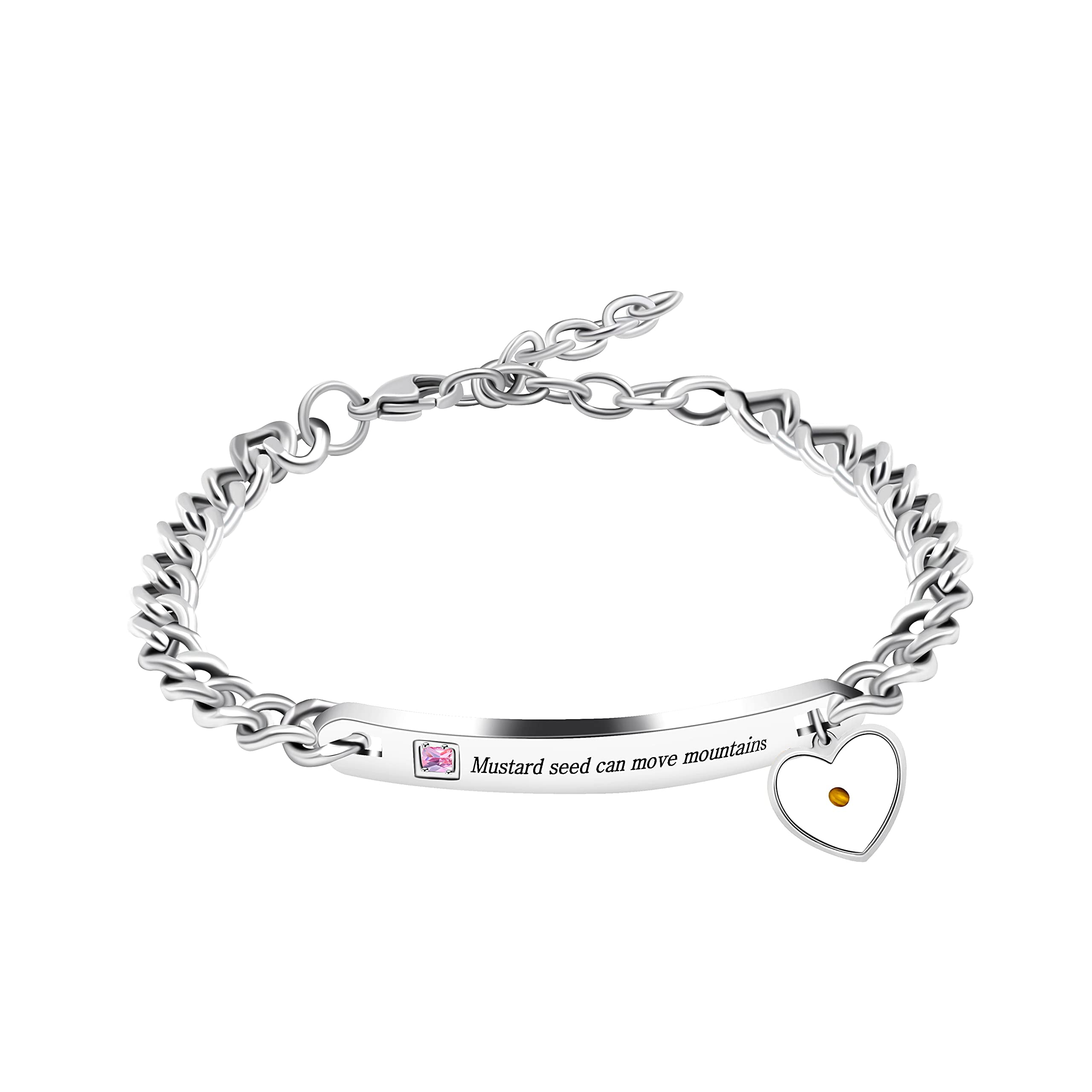 Uloveido Stainless Steel Religious Wristband Christian Bible Verse