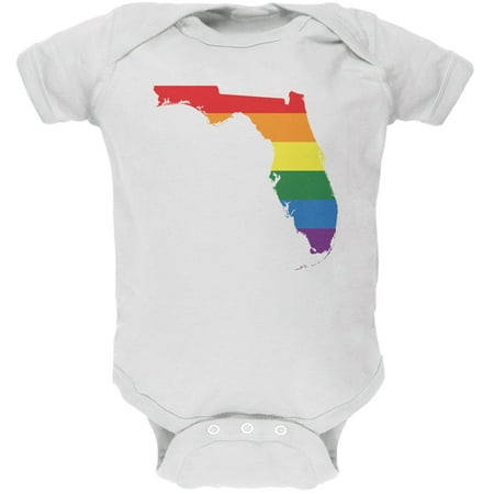 

Florida LGBT Gay Pride Rainbow White Soft Baby One Piece - 3-6 months