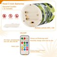 thumbnail image 5 of Yayeee Flameless Candles with Remote Flickering Battery Operated Multi Color Changing, Gray Floral, 5 of 7