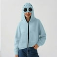 thumbnail image 4 of Women's comfortable travel hoodie with built-in eye mask for sleeping and flying, 4 of 9