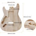 thumbnail image 3 of HSHDLDF Pièce de Rechange pour Guitare Électrique Corps de Guitare Électrique Non Fini Corps de Guitare en Bois Poli Corps de Guitare Électrique Non Fini, 3 of 7