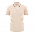 thumbnail image 2 of Nebwoak Mens Slim Fit Polo Shirts- Casual Fashion Summer Short Sleeve T Shirts Khaki Size M, 2 of 9