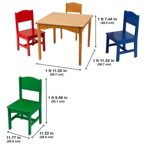 KidKraft Nantucket Table Primary Chairs