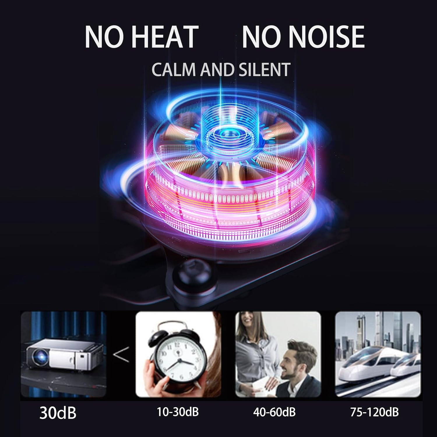 4K+ Home Projector with Direct WiFi,Bluetooth Mobile Projection,Built-in Speaker,Outdoor Compatible,SUN700