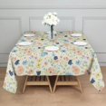 thumbnail image 3 of Pioneer Flower Floral Print Pattern Square Tablecloth, Waterproof Wipeable Spillproof Washable Table Cover for Home Kitchen Party Decor, 60"x60", 3 of 6