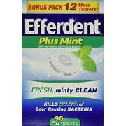 Efferdent Plus Mint Anti-Bacterial Denture Cleanser | 90 Tablets