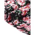 thumbnail image 5 of Agnes Orinda Women's Plus Size Sundress Floral V Neck Short Sleeve Beach Vacation Summer Midi Dress with Pockets 2X Black, 5 of 6