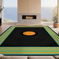 thumbnail image 2 of Design&I 3'x5' Washable Area Rug Low Profile & Durable Daily Traffic Ready Circle Music Retro Album Motif Featuring Bold Geometric Vinyl for Home Office, Hallway, 2 of 7