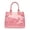 Pink#010, variant on Wavy Texture PVC Top Handle Tote Bag for Women, Light Blue, Sturdy Casual Handbag for Daily Outings
