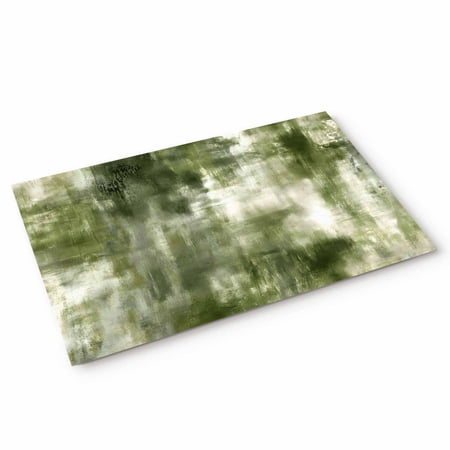 Gradient Green White Door Mat Abstract Vintage Dark Green White Oil Painting Non Slip Absorbent Entrance Mat Washable Low Profile Indoor Doormat for Front Door Entryway Entry 16 x24