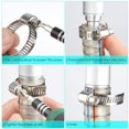 thumbnail image 5 of Abrazaderas de abrazadera de manguera, 13-19 mm, clips de tubería de acero inoxidable 304 ajustables, tornillo de tubería de agua para tubería de agua familiar, tubo de combustible, clips de tubo de, 5 of 5
