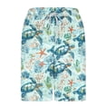 thumbnail image 5 of Men's Casual Hawaiian Print Beach Shorts with Drawstring Waist Pockets and Inner Lining, 5 of 6