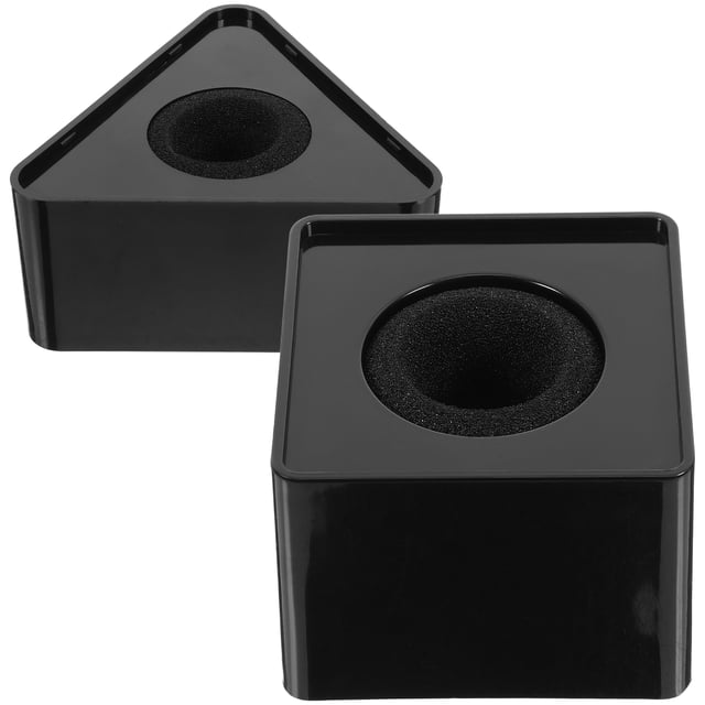 KAKOWELY 2 Pcs Cube Carré Triangulaire Portable Logo de Micro Station de Drapeau Logos, 2.76x"X2.76"X2.01 Pouces