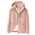 thumbnail image 3 of Jinhomg Women's Waterproof Ski Jacket Windproof 3 In 1 Snow Winter Coat Soft Cozy Fleece Liner with Removable Hood Thermal Mountain Snowboard Windbreaker Pink XXXXL, 3 of 7