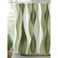 thumbnail image 2 of Abstract Wave Pattern Texture Shower Curtain, Sage Green Bathroom Decor Curtains Set with Hooks, Waterproof Fabric Home Accessories， 72 X 78 Inch Long, 2 of 6