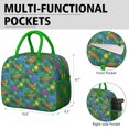 thumbnail image 6 of Womens Green Cartoon Dinosaurs Palm Trees Sun Pattern Lunch Box for Work,Insulated Lunch Bag for Women,Loncheras Para Mujer,Leakproof Adult Lunch Bag for Work,Beach,Travel,Picnic,Camping, 6 of 7