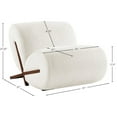 thumbnail image 5 of Meridian Furniture Akira Cream Upholstered Accent Chair, 5 of 9