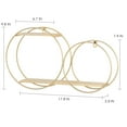 thumbnail image 2 of Haitral 3" x 17" 2-Tier Gold Floating Shelf, 2 of 5