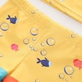 thumbnail image 6 of Ticikt Boys Swim Trunks Cute Panda Surfing Design Swimwear for Toddlers and Kids Two Piece Outfit with Rash Hat,Color:Yellow,Size:5-6 Years, 6 of 8